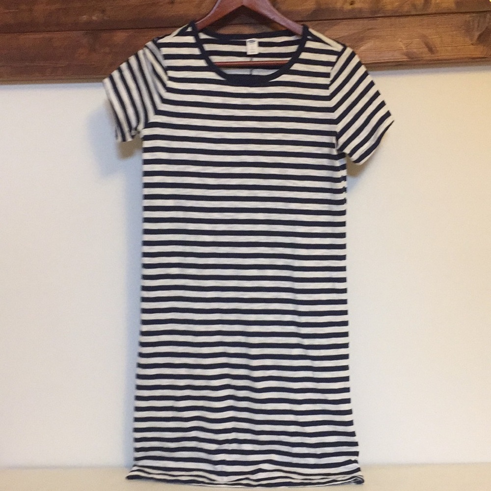Old navy short sleeved striped shirt dress -TALL